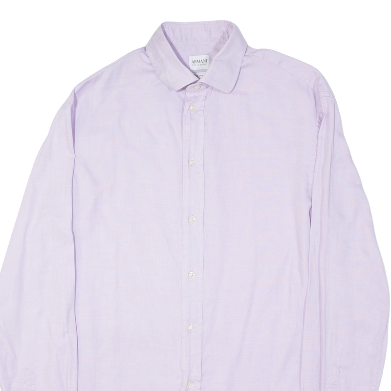 ARMANI COLLEZIONI Mens Flannel Shirt Purple Long Sleeve M