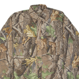 REALTREE Mens Flannel Shirt Brown Nylon Camouflage Long Sleeve S