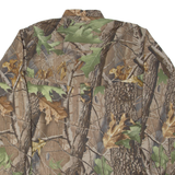 REALTREE Mens Flannel Shirt Brown Nylon Camouflage Long Sleeve S