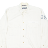 NAUTICA Mens Plain Shirt Cream Long Sleeve M