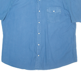 WOOLRICH Mens Plain Shirt Blue 2XL