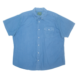 WOOLRICH Mens Plain Shirt Blue 2XL
