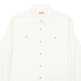 WRANGLER Mens Plain Shirt Cream Long Sleeve M