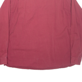 WRANGLER Mens Plain Shirt Maroon Long Sleeve 2XL