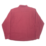 WRANGLER Mens Plain Shirt Maroon Long Sleeve 2XL