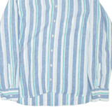 TOMMY HILFIGER Mens Shirt Blue Striped Long Sleeve L