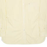 TOMMY HILFIGER Mens Shirt Yellow Striped Long Sleeve XL
