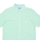 CHAPS Mens Shirt Green Check L