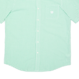 CHAPS Mens Shirt Green Check L
