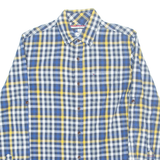 TOMMY HILFIGER Mens Shirt Blue Check Long Sleeve S