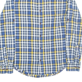 TOMMY HILFIGER Mens Shirt Blue Check Long Sleeve S