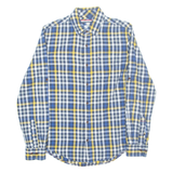 TOMMY HILFIGER Mens Shirt Blue Check Long Sleeve S