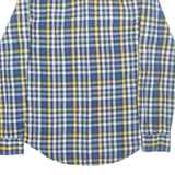 TOMMY HILFIGER Mens Shirt Blue Check Long Sleeve S