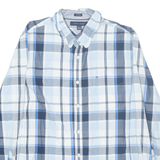 TOMMY HILFIGER Mens Shirt Blue Check Long Sleeve M