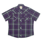 WRANGLER Mens Shirt Purple Check XL