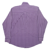 WRANGLER Mens Shirt Purple Check Long Sleeve L