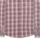 WRANGLER Womens Shirt Brown Check Long Sleeve XL