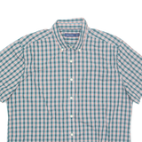 NAUTICA Mens Shirt Green Check 2XL