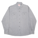 WRANGLER Mens Denim Shirt Grey Long Sleeve XL