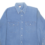 BIG BEN Mens Denim Shirt Blue Long Sleeve M