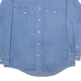 BIG BEN Mens Denim Shirt Blue Long Sleeve M
