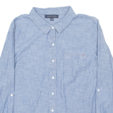 TOMMY HILFIGER Mens Denim Shirt Blue Long Sleeve L