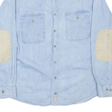 WOOLRICH Mens Denim Shirt Blue Long Sleeve M