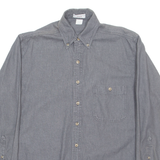 CRYSTAL SPRINGS Mens Denim Shirt Grey Long Sleeve M