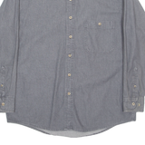 CRYSTAL SPRINGS Mens Denim Shirt Grey Long Sleeve M