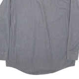 CRYSTAL SPRINGS Mens Denim Shirt Grey Long Sleeve M