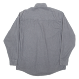 CRYSTAL SPRINGS Mens Denim Shirt Grey Long Sleeve M