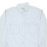BUCKLEY BAY Mens Denim Shirt Blue Long Sleeve M