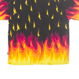 MASSME Mens Shirt Black Crazy Pattern XL