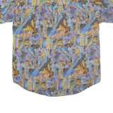 COLOUR ITALIA Mens Shirt Blue Crazy Pattern XL