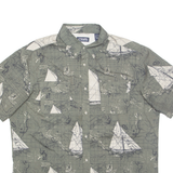 CHAPS Mens Shirt Green Crazy Pattern XL