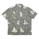 CHAPS Mens Shirt Green Crazy Pattern XL