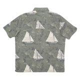 CHAPS Mens Shirt Green Crazy Pattern XL