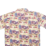 WOODLAND CREEK Mens Shirt Brown Crazy Pattern M