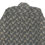 NATURAL ISSUE Mens Shirt Black Crazy Pattern Long Sleeve M