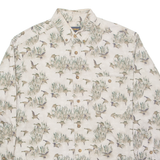 WOOLRICH Mens Shirt Brown Crazy Pattern Long Sleeve M