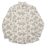 WOOLRICH Mens Shirt Brown Crazy Pattern Long Sleeve M