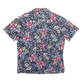 HAWAII BLUES Mens Shirt Black Floral L