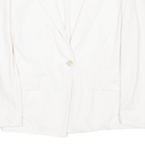 ARMANI JEANS Cropped Womens Blazer Coat White Viscose L