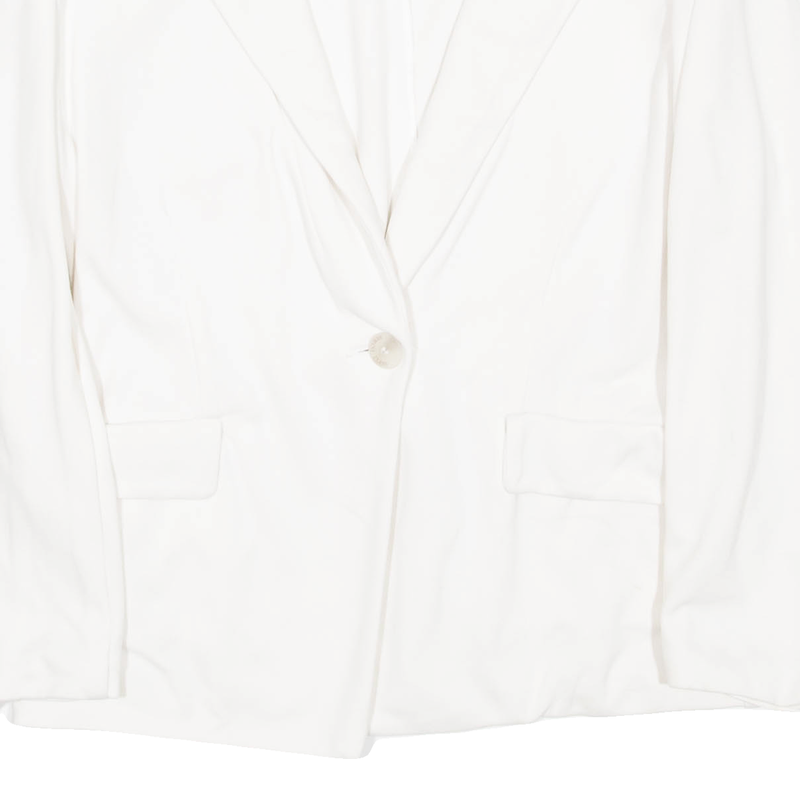 ARMANI JEANS Cropped Womens Blazer Coat White Viscose L