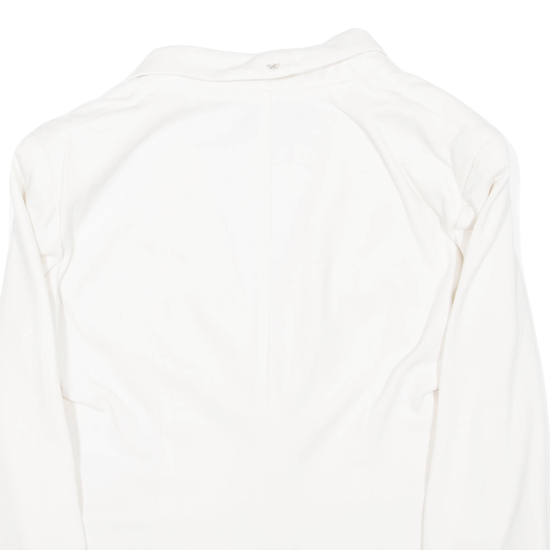 ARMANI JEANS Cropped Womens Blazer Coat White Viscose L