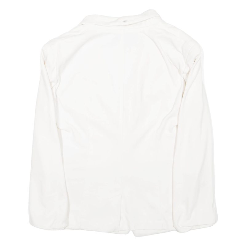 ARMANI JEANS Cropped Womens Blazer Coat White Viscose L
