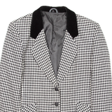 Womens Blazer Coat Black Houndstooth UK 14
