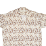 NATURAL ISSUE Mens Hawaiian Shirt Brown Crazy Pattern XL