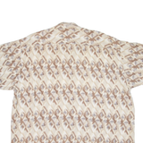 NATURAL ISSUE Mens Hawaiian Shirt Brown Crazy Pattern XL