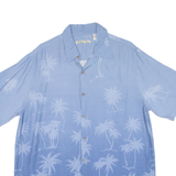 BATIK BAY Mens Hawaiian Shirt Blue Floral L